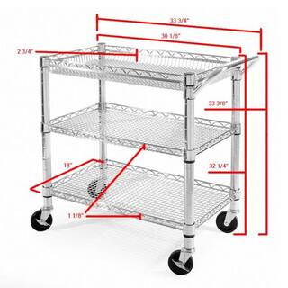 Seville Classics Heavy-Duty Commercial-Grade Utility Cart NSF Listed SHE99307ZB