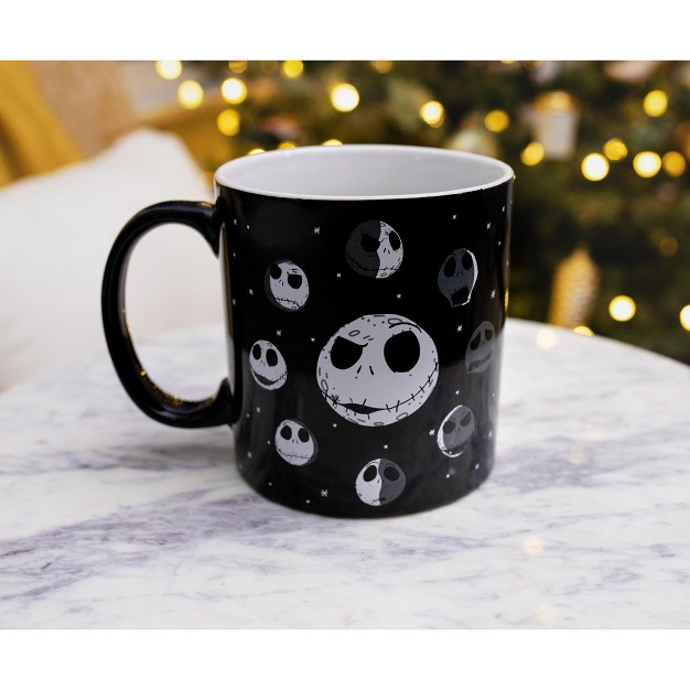 Silver Buffalo Disney The Nightmare Before Christmas Jack Moon Phases Ceramic Mug 20 Ounces