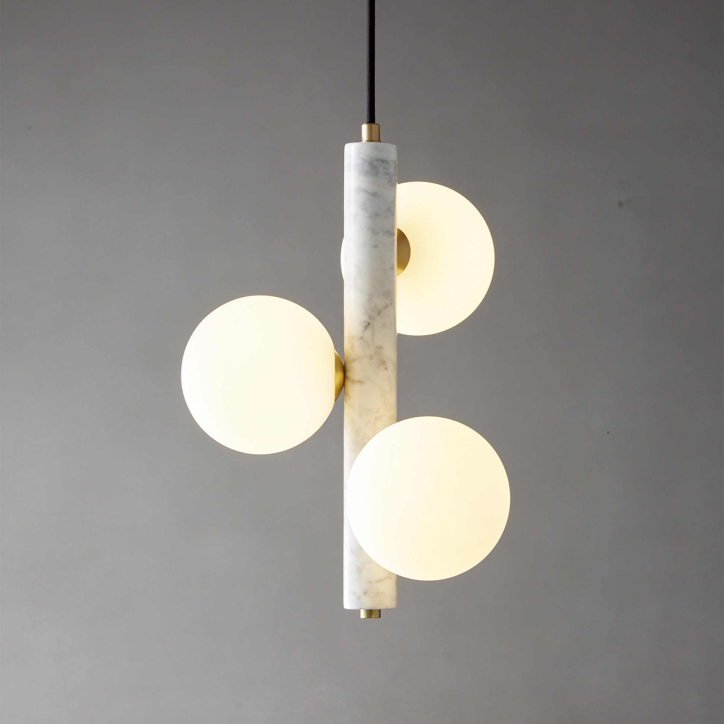 White Marble Pendant Lamp 7702-3-We