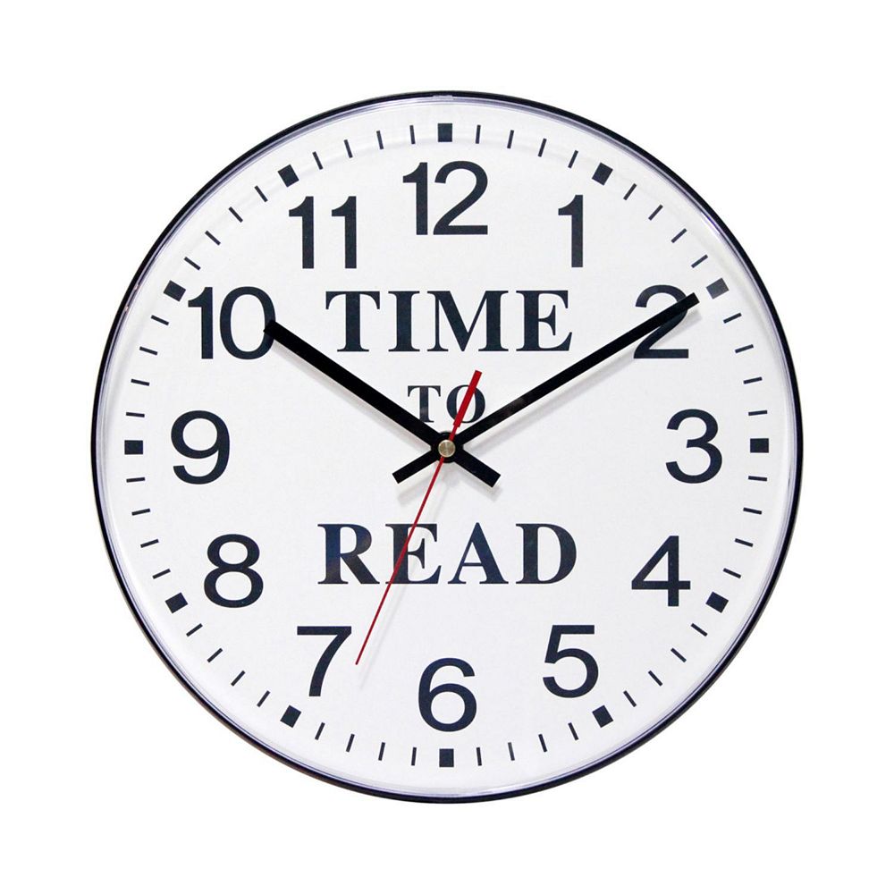 Infinity Instruments ITC Time to Read Round Wall Clock