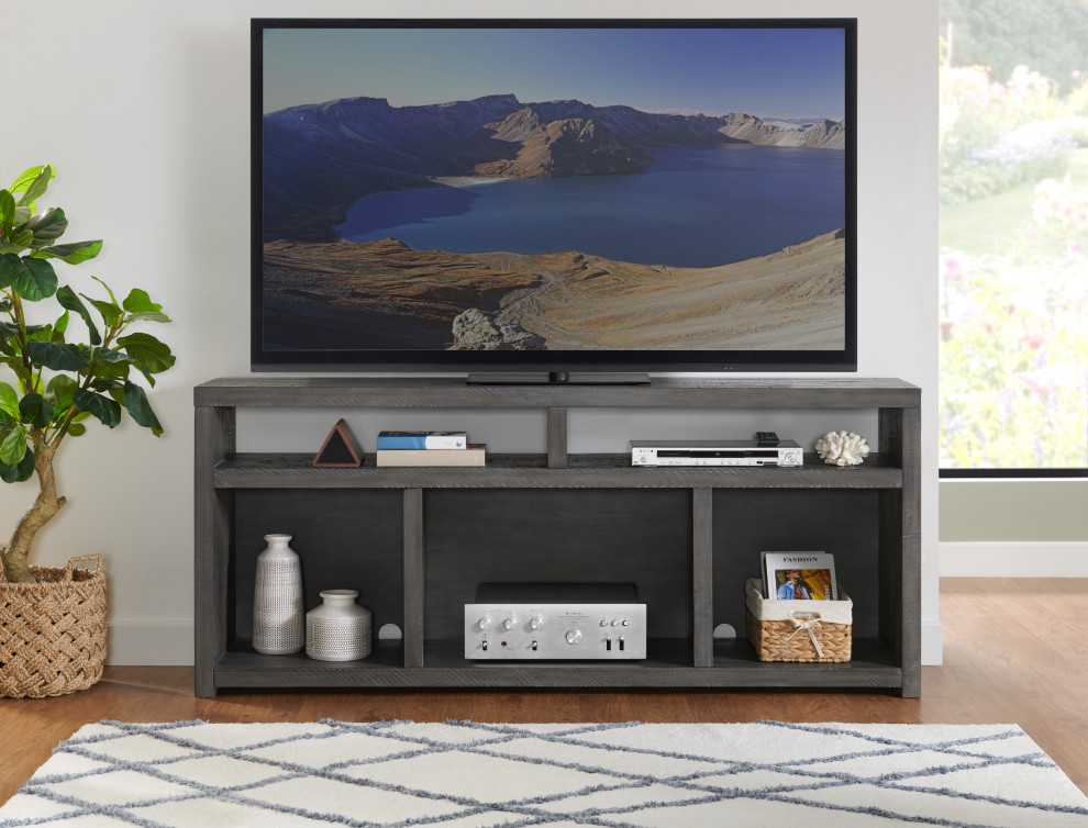 Lexington Rectangular 70 quotSolid Wood TV Stand   Transitional   Entertainment Centers And Tv Stands   by Martin Svensson Home  Houzz