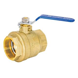 EASTMAN 2 in. x 2 in. Brass IPS Full Port Ball Valve 20055LF