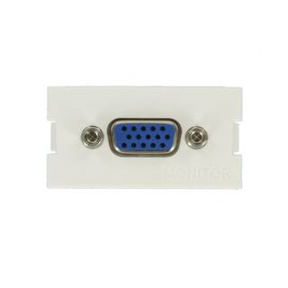 Leviton VGA 110-Termination Multimedia Outlet System (MOS) Monitor Module White 41295-VMW