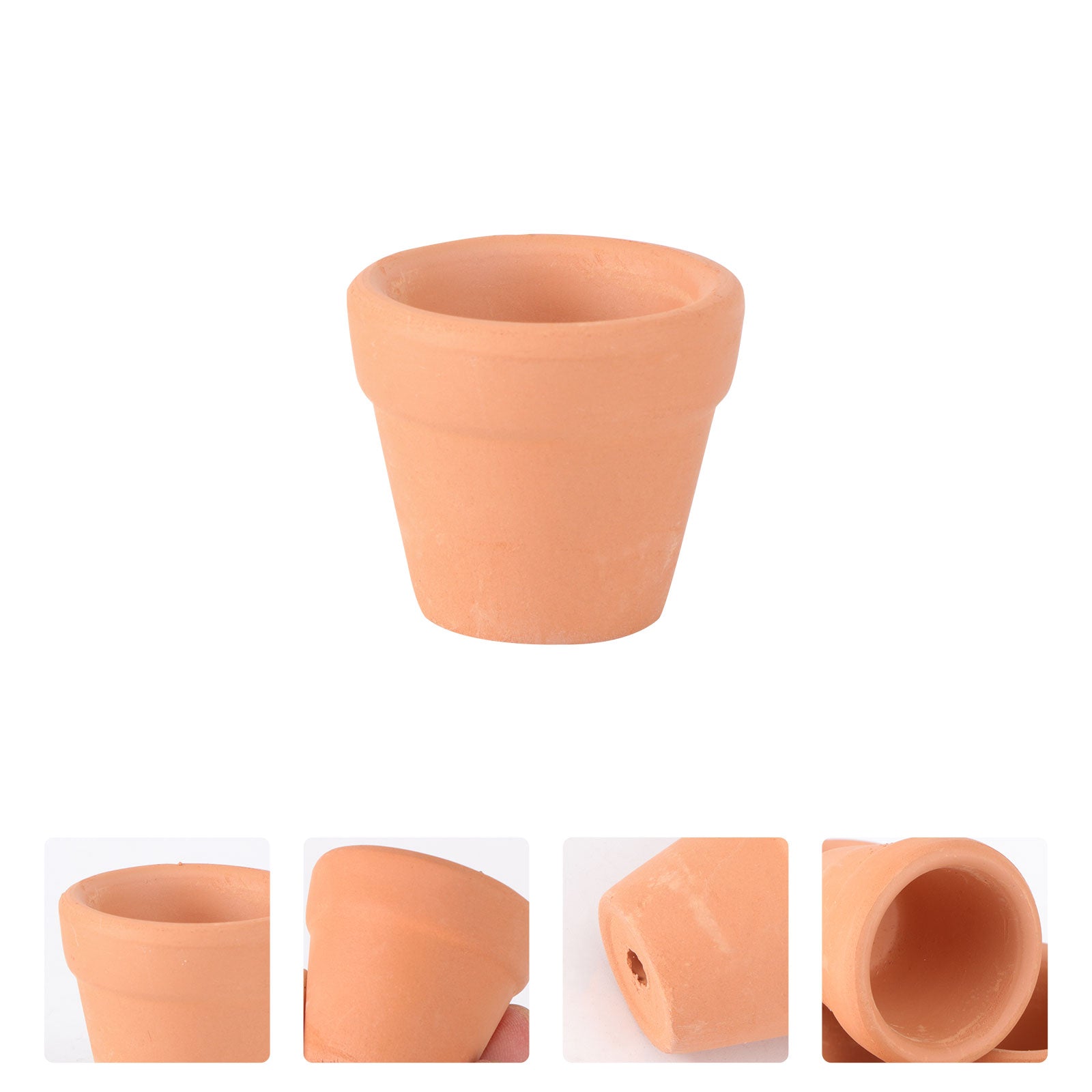 NUOLUX 12Pcs 3x3cm Small Mini Terracotta Pot Clay Ceramic Pottery Planter Cactus Flower Pots Succulent Nursery Pots Great for Plants Crafts Wedding Favor