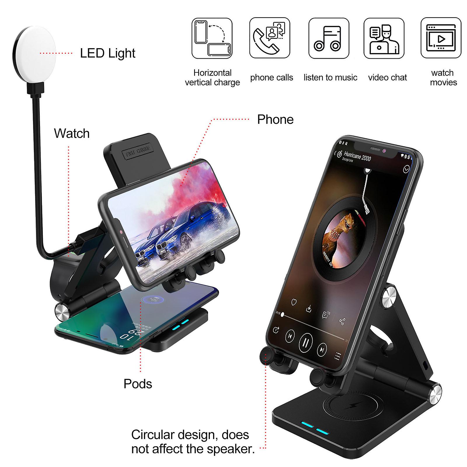 1 Wireless Charger 1 Usb Cable 1 Led Light 1 User Manual Black