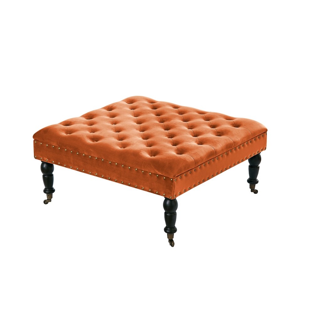 Home Soft Things Supersoft Tufted Coffee Table Ottoman   33\