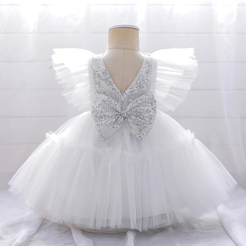 Toddler 1st Birthday Dress For Baby Girl Clothes Sequin Baptism Princess Tutu Dress Girls Dresses Party Costume 0-5 Year