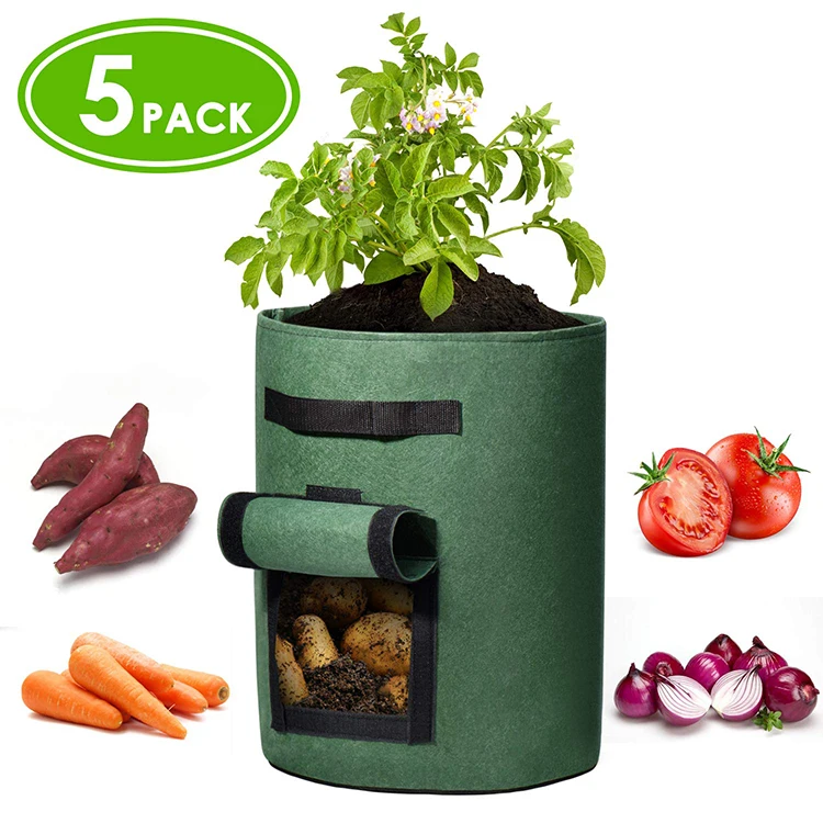 B Fabric Grow Root Control Container Bag Felt Grow Bag Plant Pot for Gardening Supplies