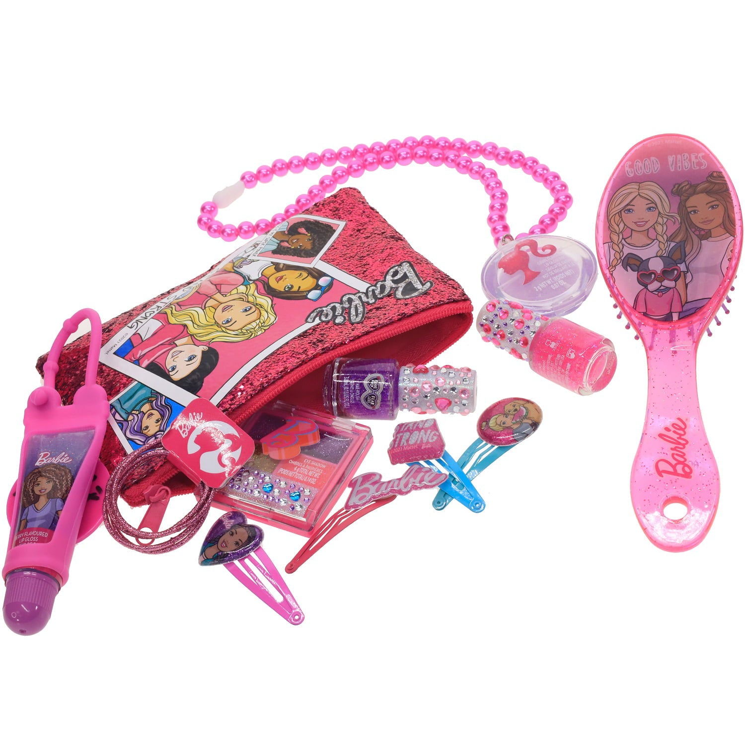 Barbie - Townley Girl Cosmetic Makeup Box Set for Girls, Ages 3+