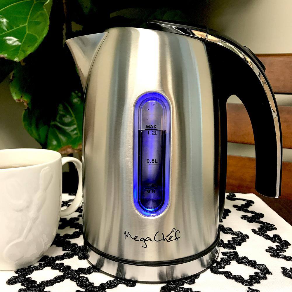 MegaChef 5-Cup Stainless Steel Electric Tea Kettle 985110090M