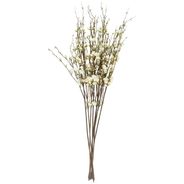 Faux Foliage Peach Blossom Tall Artificial Flower Stem