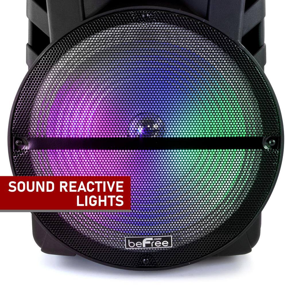 BEFREE SOUND 15 in. Bluetooth Portable Party Speaker with LED Lights 985116044M