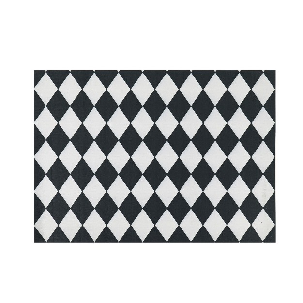 Evergreen Diamond Black And White Layering Mat 11 5 X 9 5 Inches Indoor And Outdoor Decor