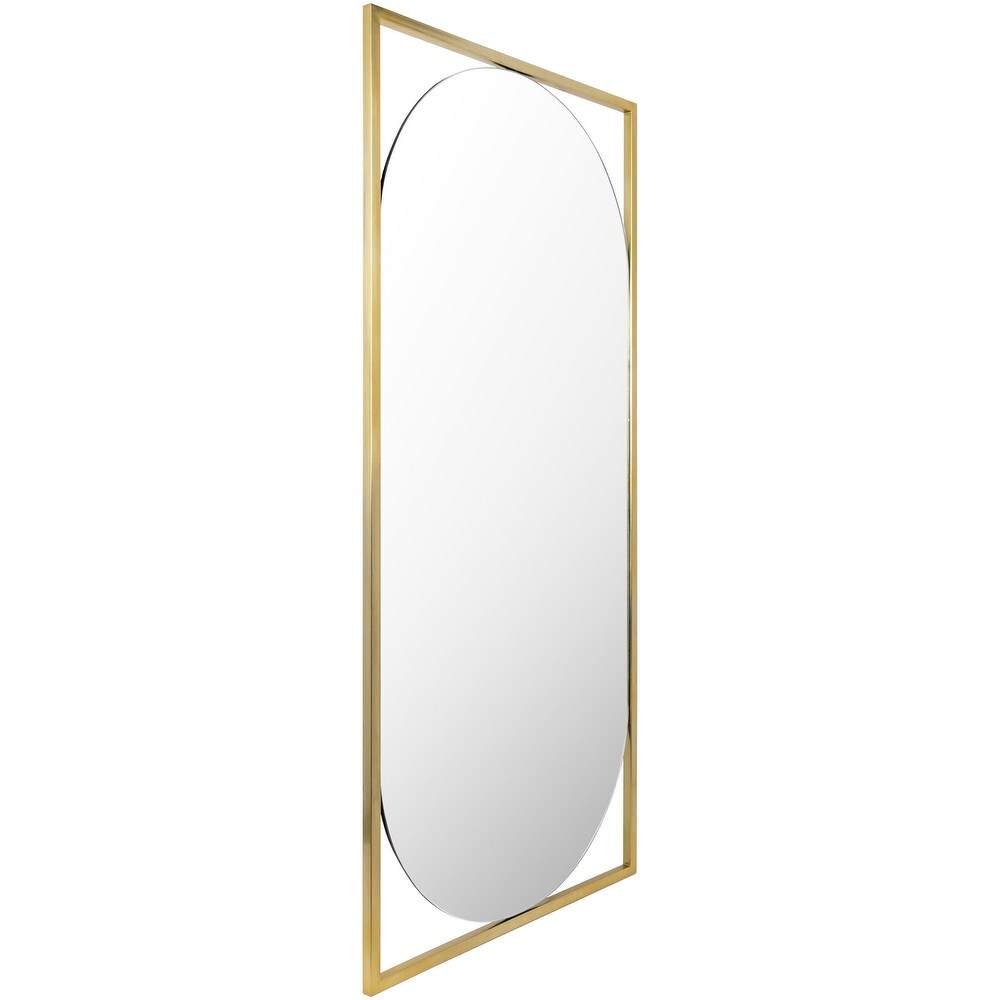 Diane Oval Metal Framed Wall Mirror