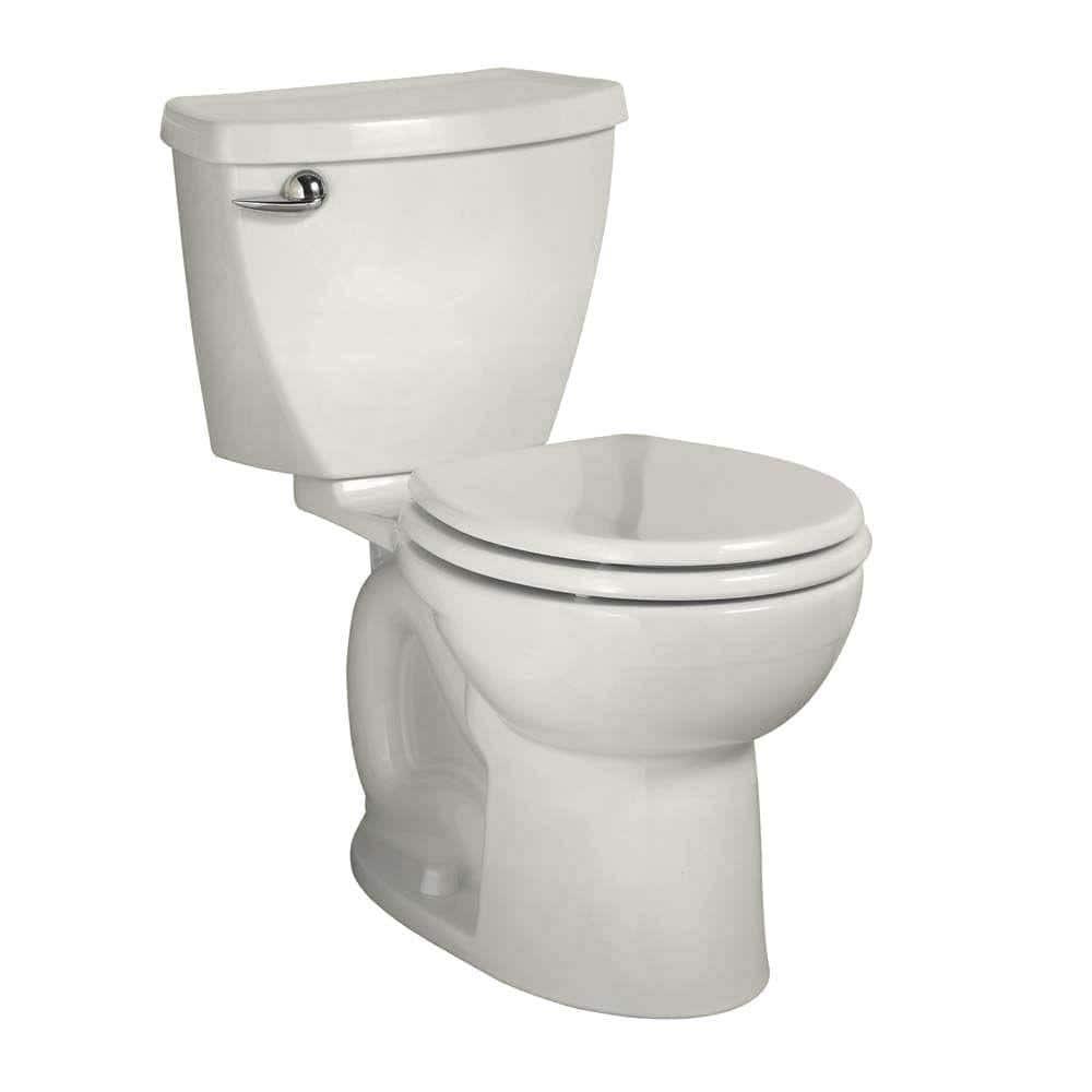 American Standard Cadet 3 Powerwash Tall Height 10 in Rough 2Piece 128 GPF Single Flush Round Toilet in White Seat not Included