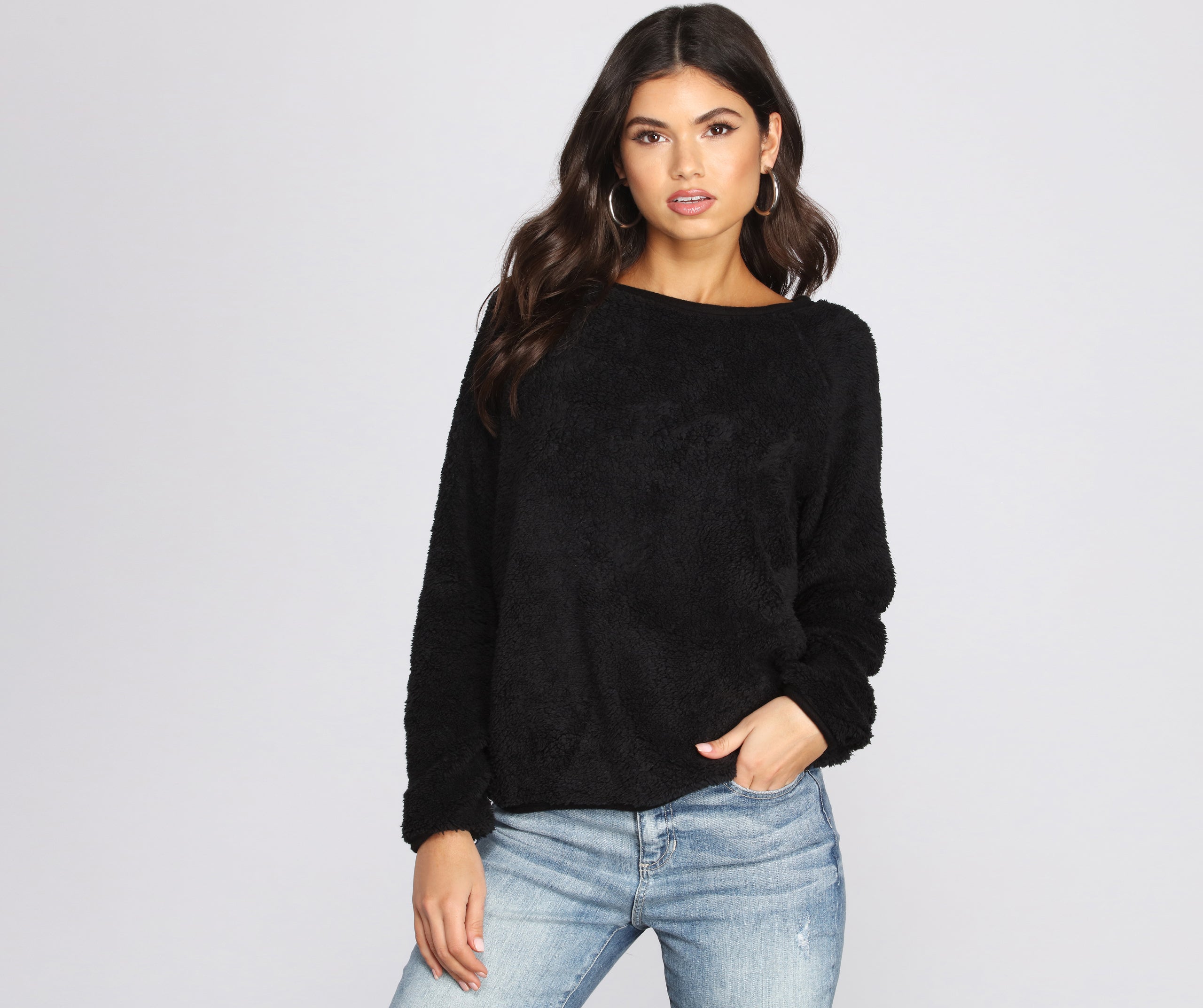 Feeling Cozy Fuzzy Pullover Sweater