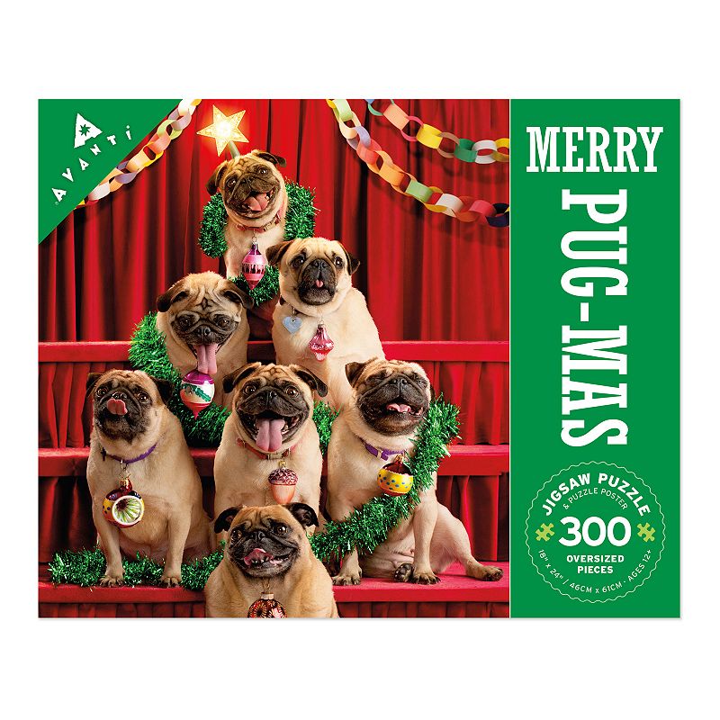 Ceaco Pugmas 300-Piece Jigsaw Puzzle