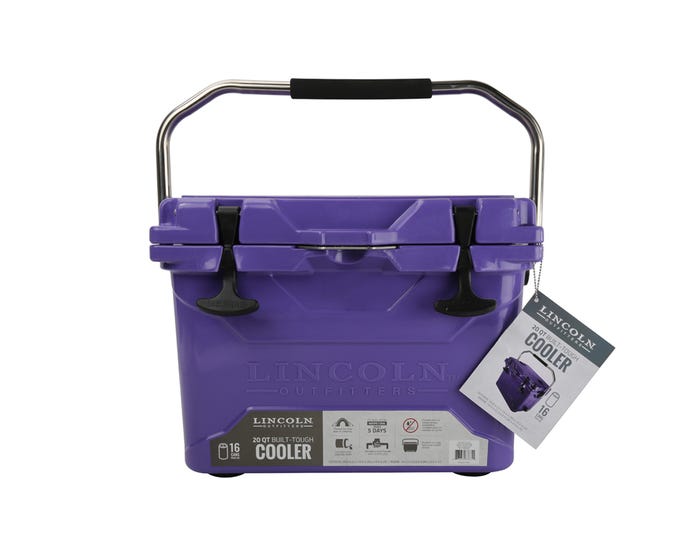 Lincoln Outfitters 20 Quart High Performance Cooler， Purple - 87-675-0204