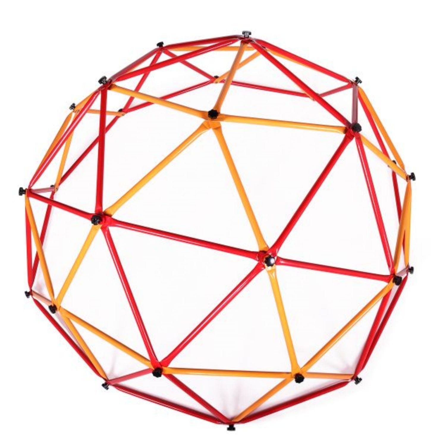 Cmgb Geometric Dome Climber for Kids Outdoor Jungle Gym Monkey Bars for Backyard Support 500LBS Indoor Climbing Toys for Toddlers 1-3，Red + Yellow