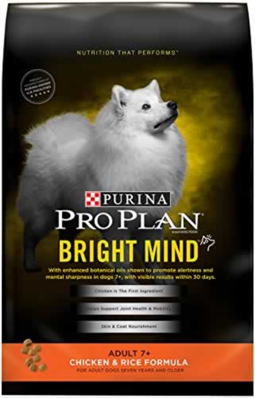 Pro Plan Bright Mind Chicken and Rice 7+ Dog Food 16 Lb.