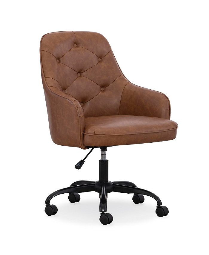 Home Furniture Outfitters Sawyer Cognac Tufted Task Chair