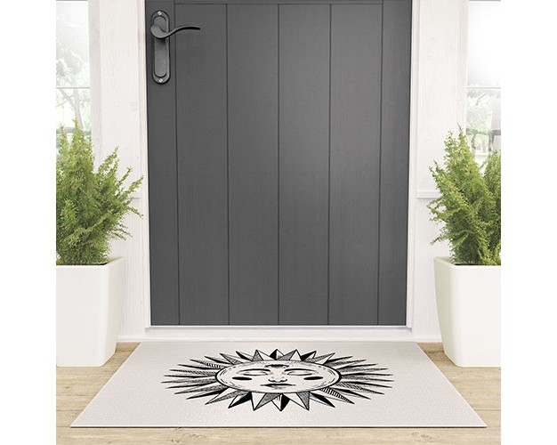 Avenie Vintage Sun I Welcome Mat society6