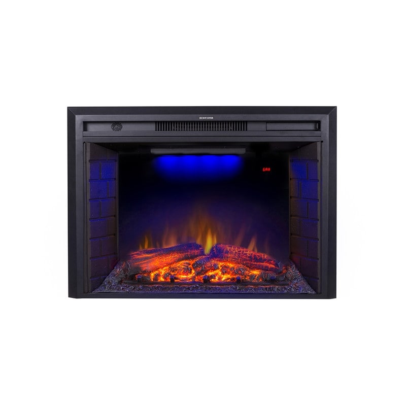 Electric Fireplace Insert Heater with Overheating Protection  Fire Crackling Sound  Remote Control  750/1500W