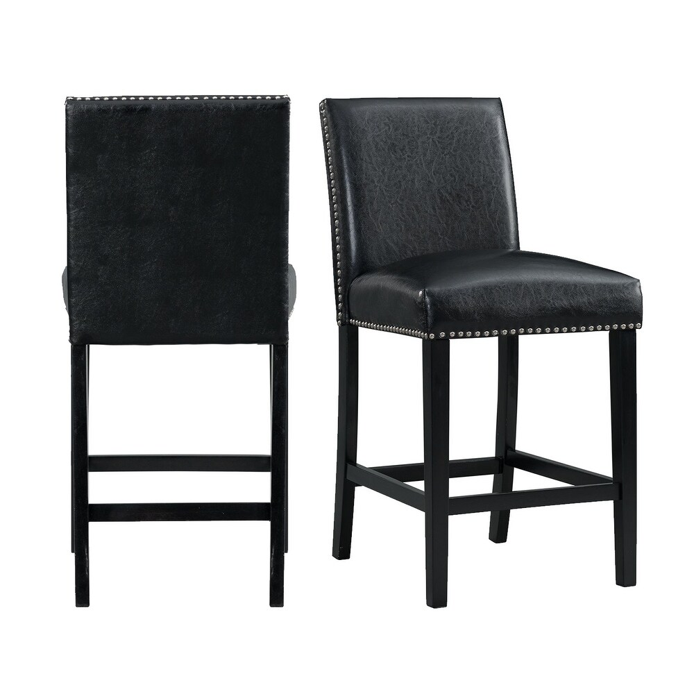 Picket House Furnishings Pia Faux Leather Counter Stools (Set of 2)