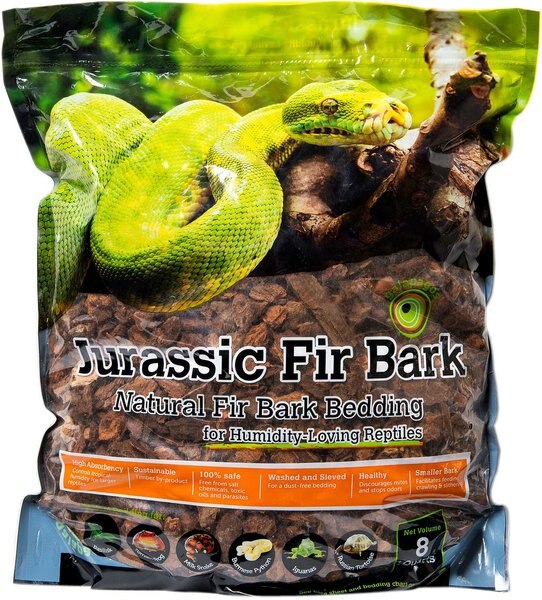 Galapagos Jurassic Fir Bark Reptile Terrarium Bedding， 8-qt bag