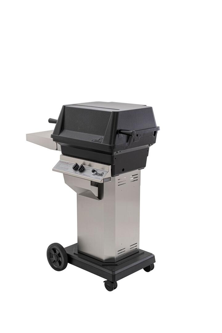 PGS ASPED-ANC Mounting Kit with Stainless Steel Pedestal and ANC Natural Gas Portable Base (Grill Head Not Included)