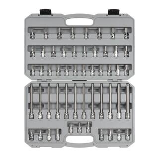 TEKTON 38 in. Drive Hex Torx Phillips Slotted Square Bit Socket Set (53-Piece) SHB91311