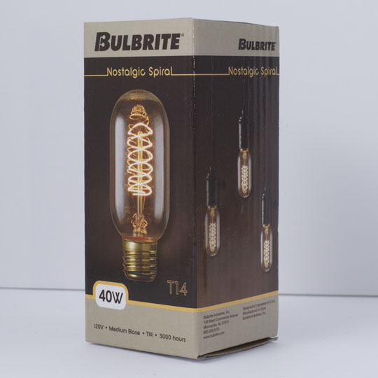 Bulbrite Incandescent T14 Medium Screw (E26) 40W D...