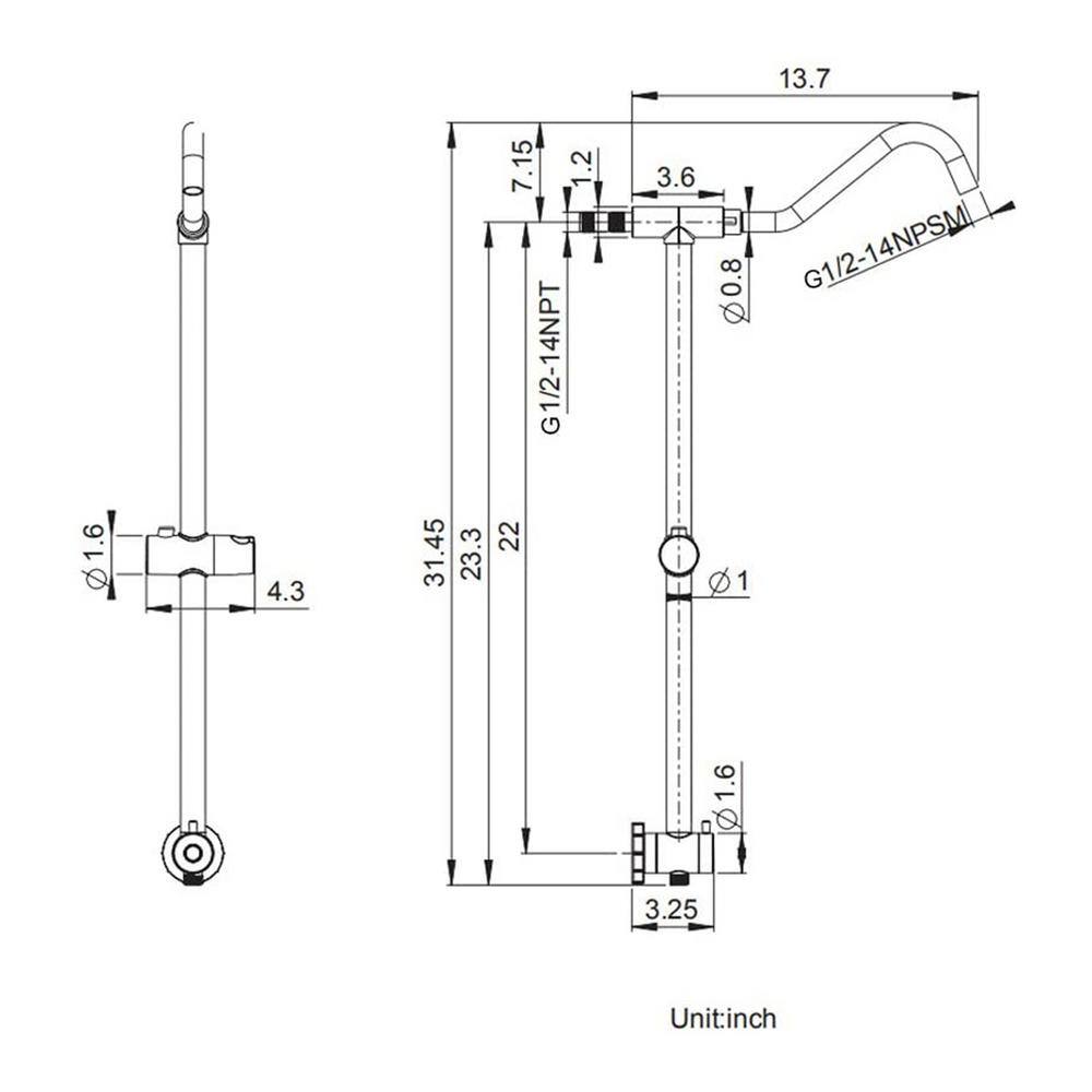 Magic Home 5-Spray Patterns with 2.5 GPM 10 in. Wall Mounted Hand Shower Dual Shower Heads in Chrome SL-H-LS0002C