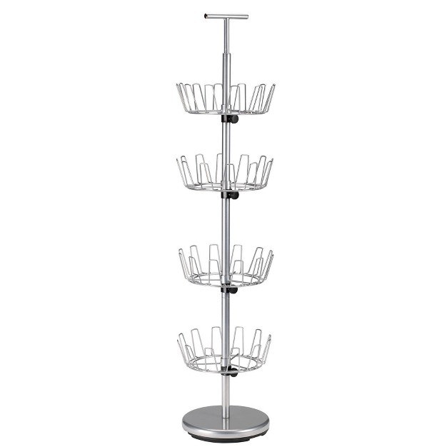 Household Essentials 4 Tier Shoe Tree Silver