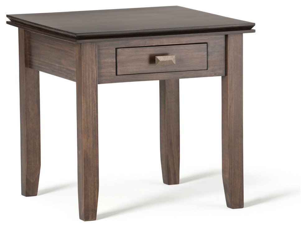 Solid Wood Square Contemporary End Side Table  21 quot  Transitional   Side Tables And End Tables   by Simpli Home Ltd.  Houzz