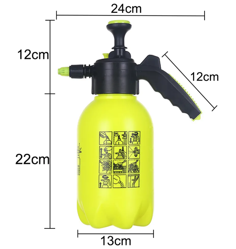 2L Nozzle Air High Pressure Water Spray Gun Home Hand Pump Garden Sprayer