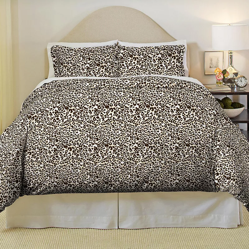 Pointehaven Safari Soft Luxury Flannel Duvet Cover Set