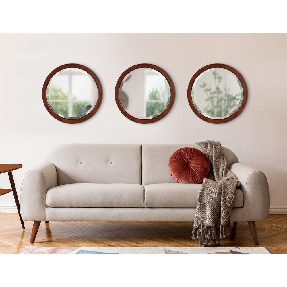 Kate and Laurel Hogan Round Framed Wall Mirror