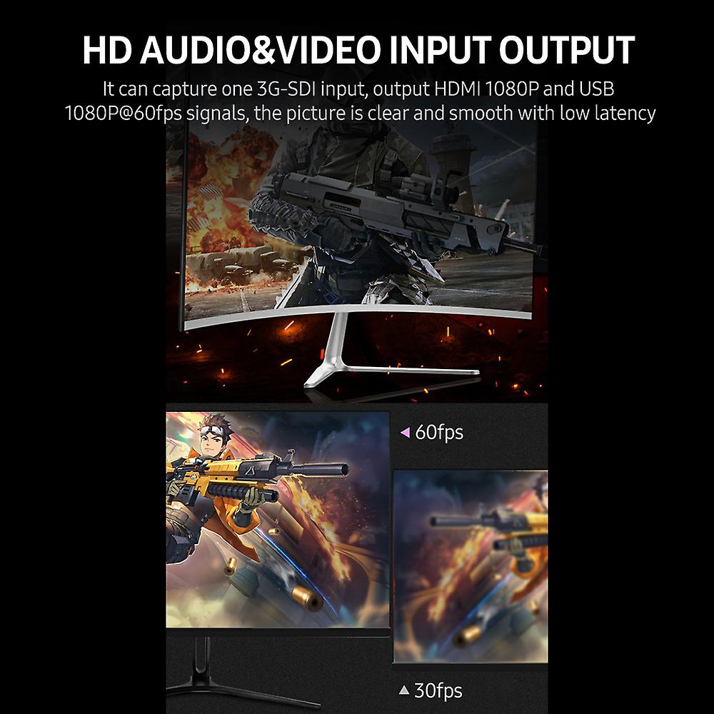 1 Usb3.0 Capture Box 1 Usb3.0 Cable 1 Hdmi Cable 1 User Manual Black