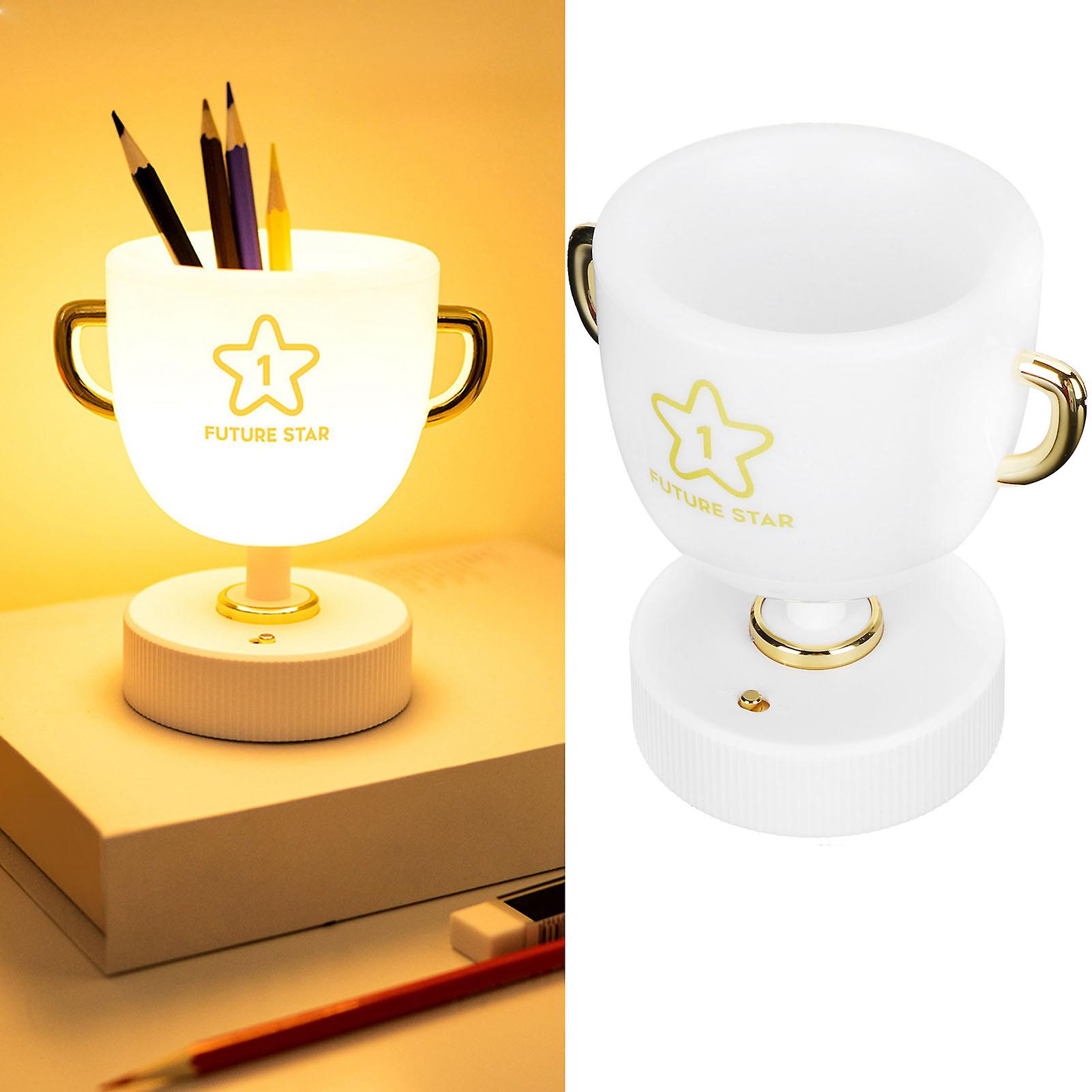 Pen Holder Night Light Mini Desktop USB Powered LED Table Lamp for Home Bedroom Dormitory