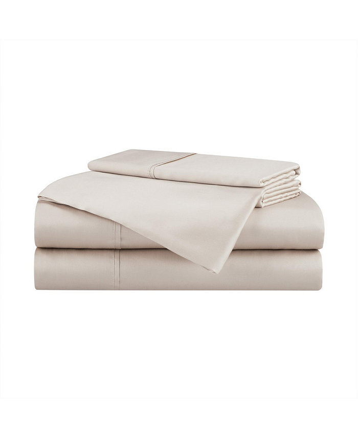 Aston and Arden Eucalyptus Tencel Queen Sheet Set， 1 Flat Sheet， 1 Fitted Sheet， 2 Pillowcases， Ultra Soft Fabric， Breathable and Cooling， Eco-Friendly