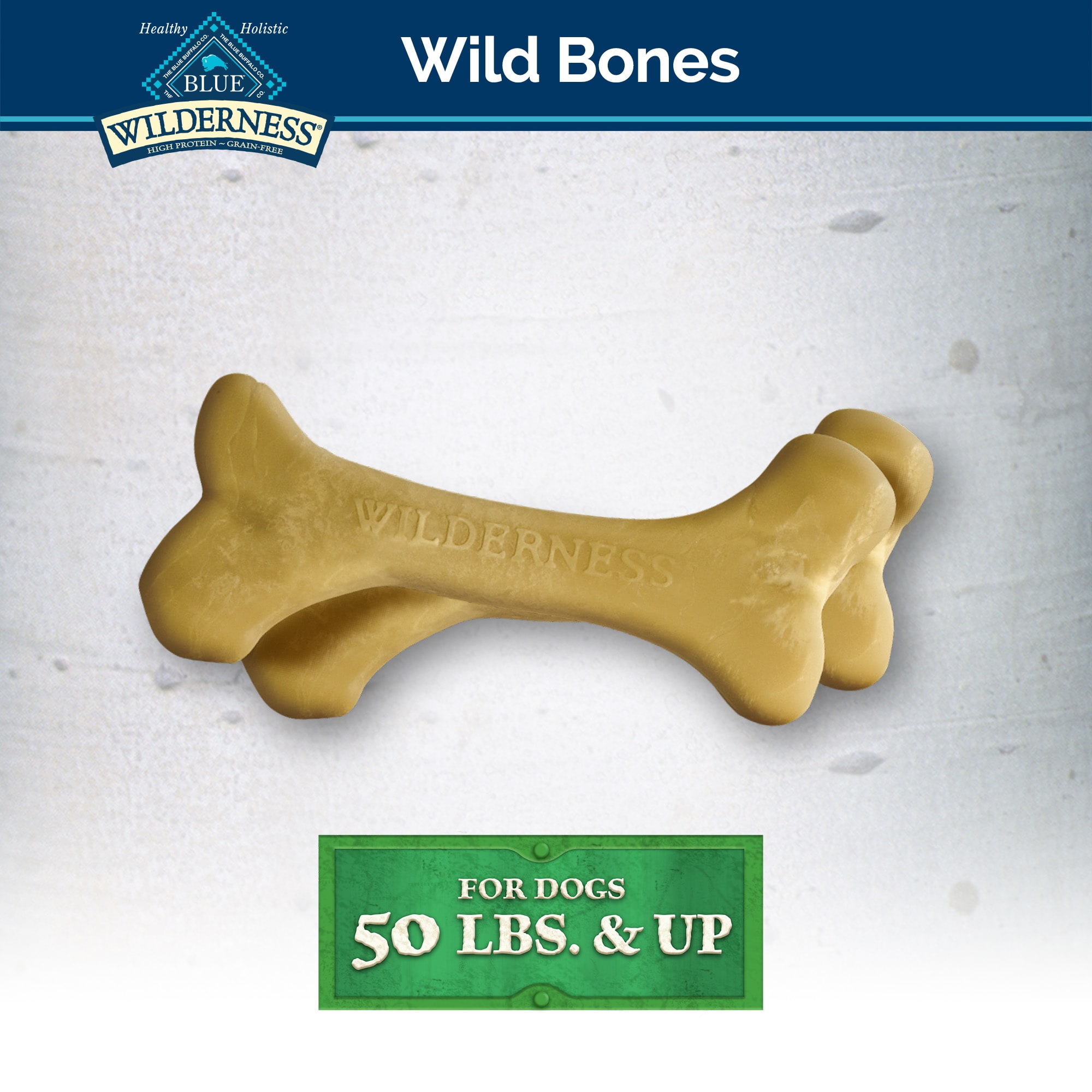 Blue Buffalo Blue Wilderness Wild Bones Dog Chews， 10 oz.