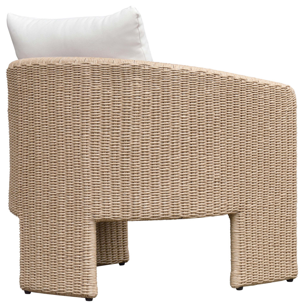 Alexa Cream Outdoor Armchair   Modern   Outdoor Lounge Chairs   by TOV Furniture  Houzz