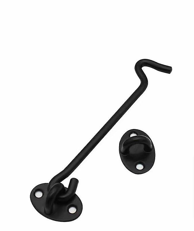 2 Fixing Hooks For Revolving Door Frame Doors And Windows Black 75mm)