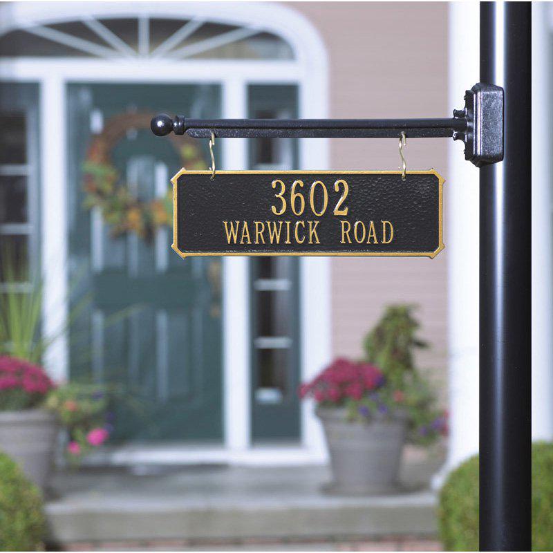 Whitehall Two-Sided 2-line Hanging Rectangle Address Plaque