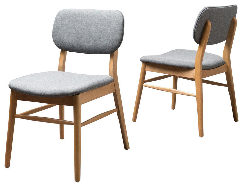 GDF Studio Beatrice Mid Century Wood Finish Dining Chairs  Set of 2   Midcentury   Dining Chairs   by GDFStudio  Houzz