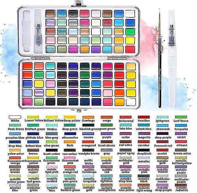 Watercolor Paint Set， 90 Colors In Metal Gift Box， Perfect Watercolor Set For Artist Adults