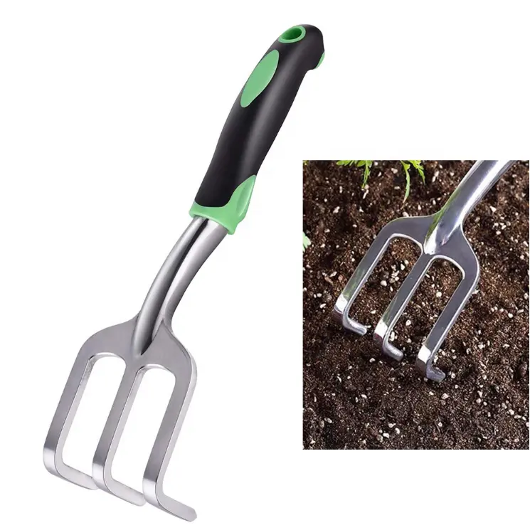 3 Pcs Gardening Tools Set Garden Tools with Ergonomic Handle Trowel Fork Cultivator Set