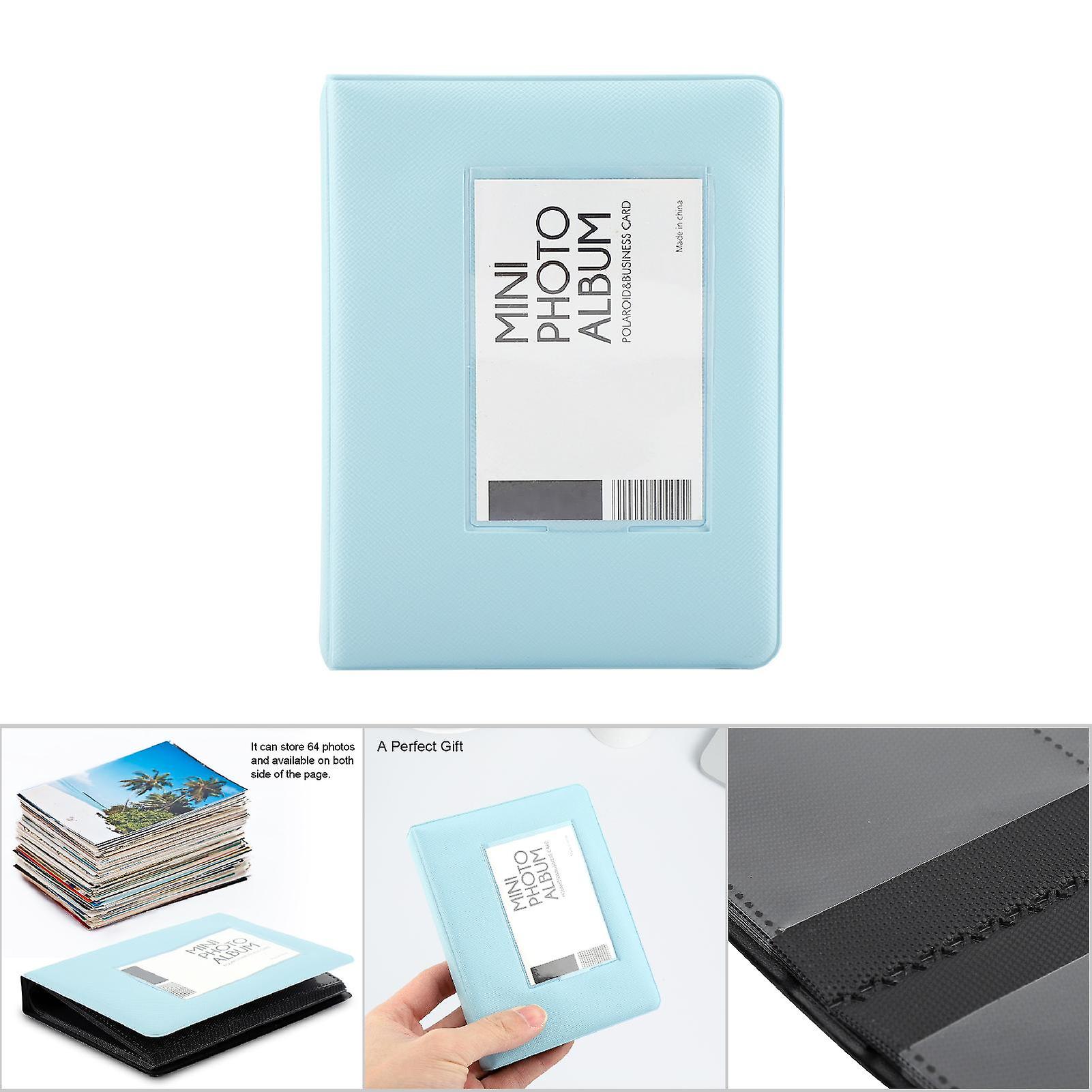 64 Pockets 3 Inch Mini Polaroid Photo Album For Fujifilm7s/8/25/50s/90 Picture Case Blue
