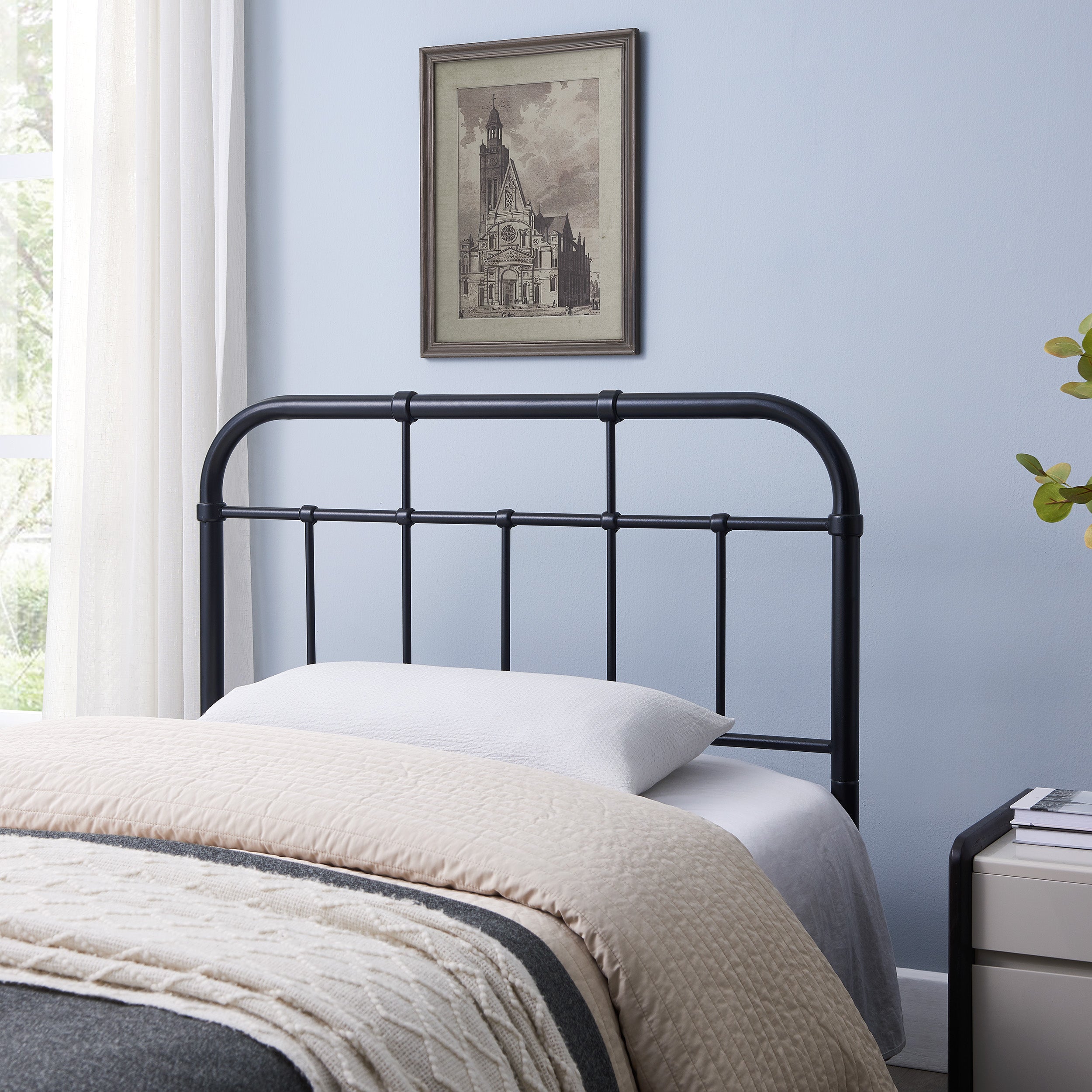 Hannah Industrial Iron Headboard